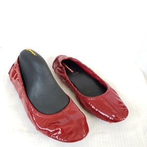Prada Ballet Flats Burgundy Patent Leather EU 37.5